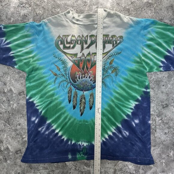 Vintage Allman Brothers Band Tour Concert T-Shirt XL Tie Dye All Over Design - Picture 8 of 8